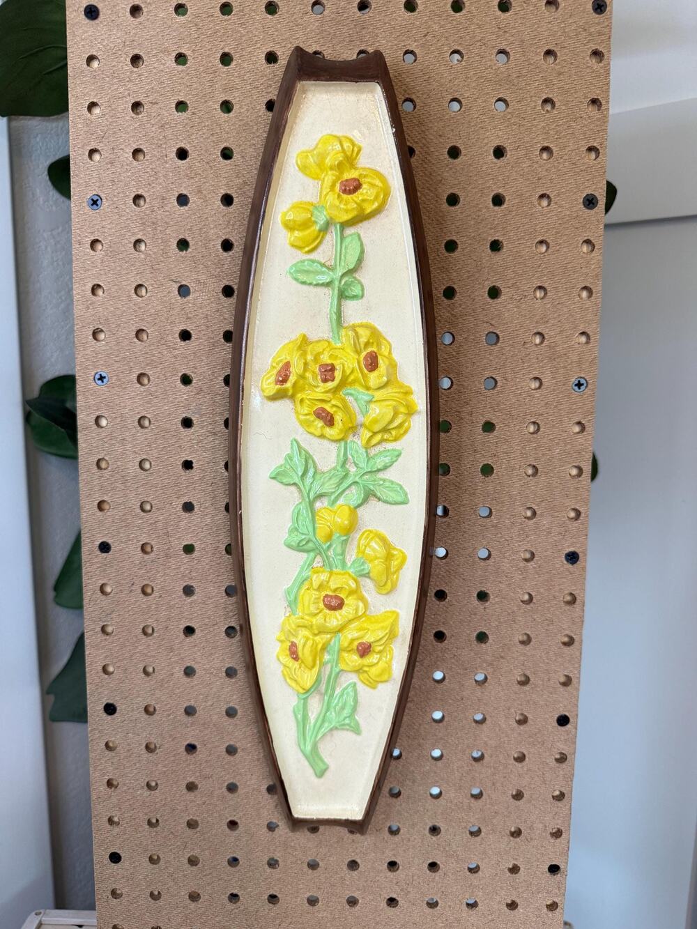 Vintage Chalkware Wall Plaque